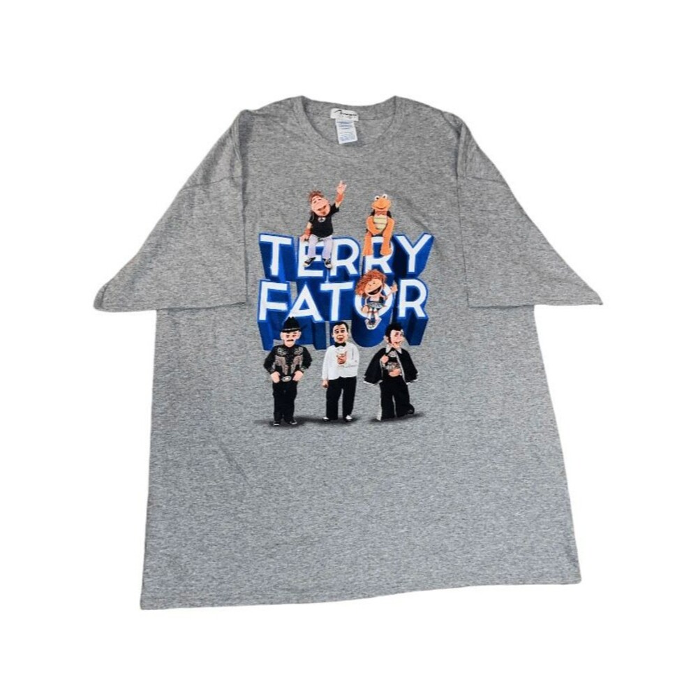 Terry Fator Mirage Las Vegas Comedian T-Shirt Mens 2XL Gray Ventriloquist Tee